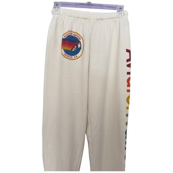 Aviator Nation AV Sweatpant in Vintage White Size S - Picture 5 of 11